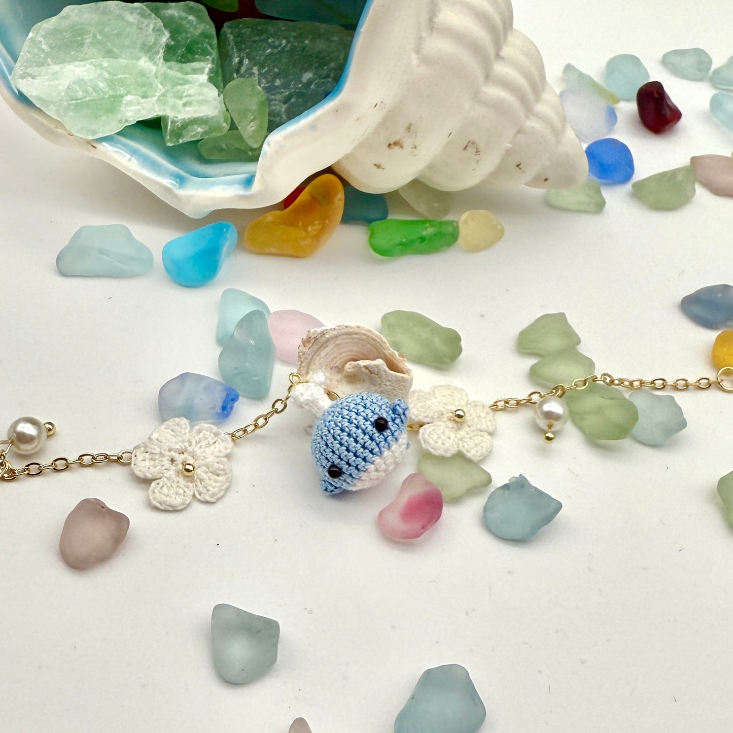 Micro Crochet Whale Song Bracelet