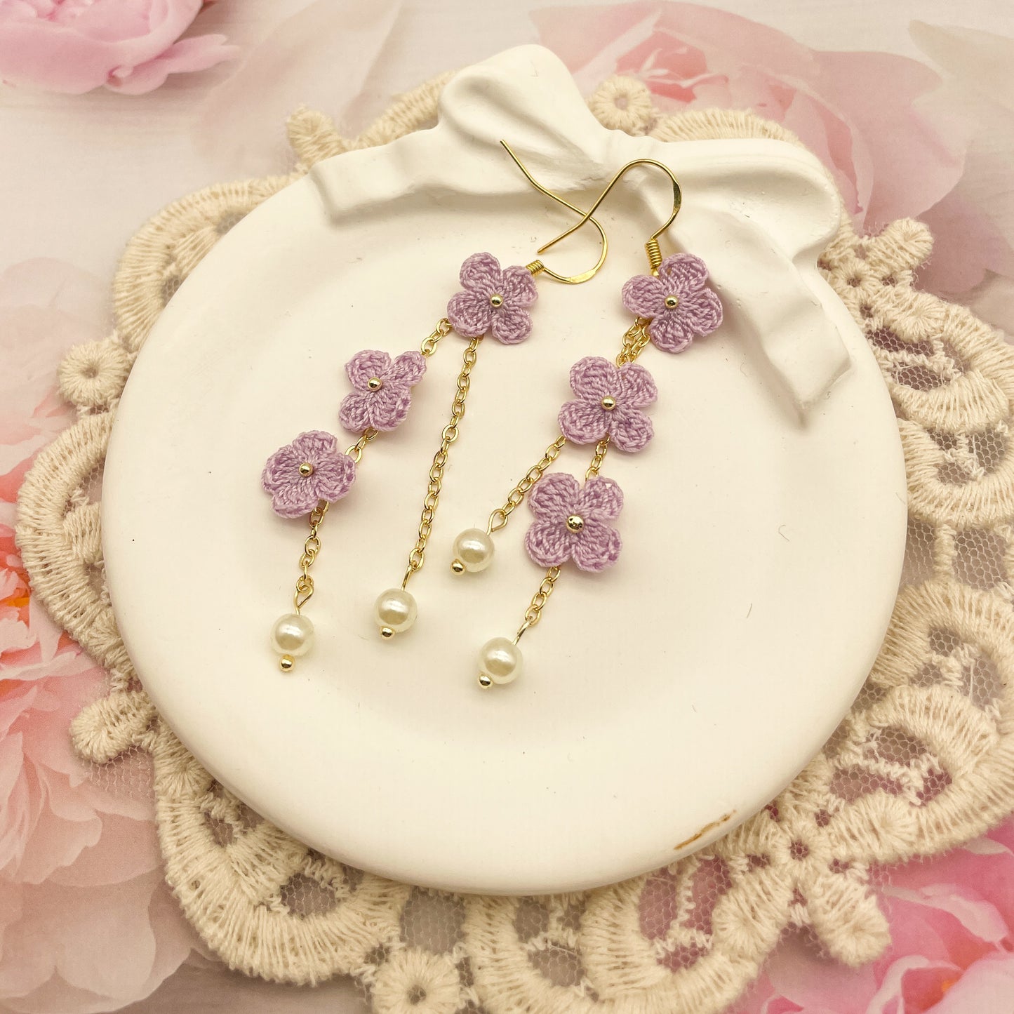 Micro-Crochet Hearsease Earring