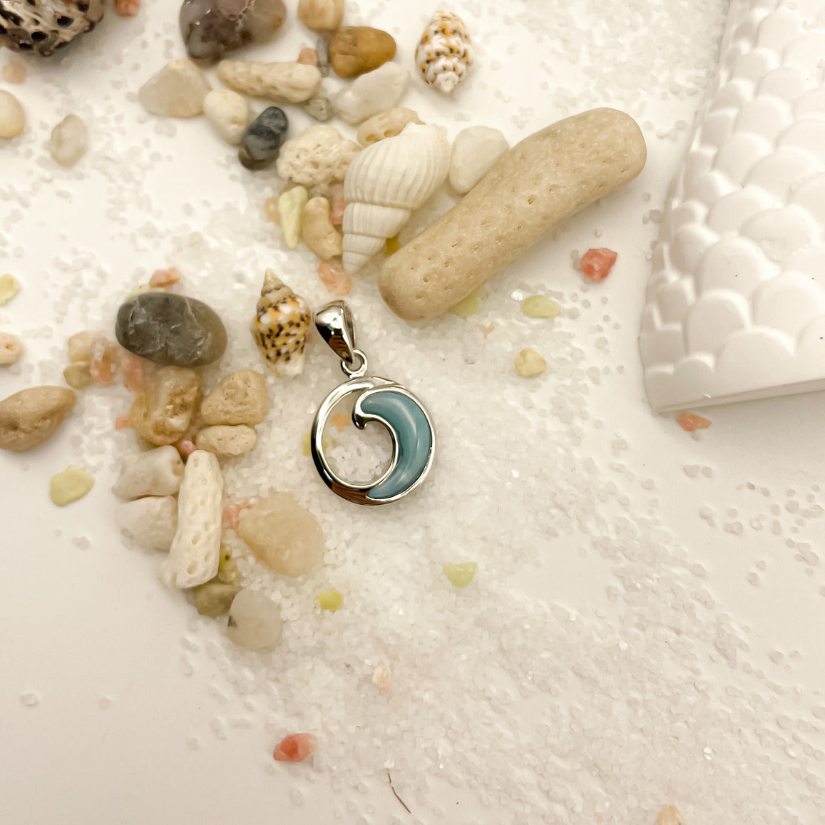 Oceanic Flow Larimar Pendant