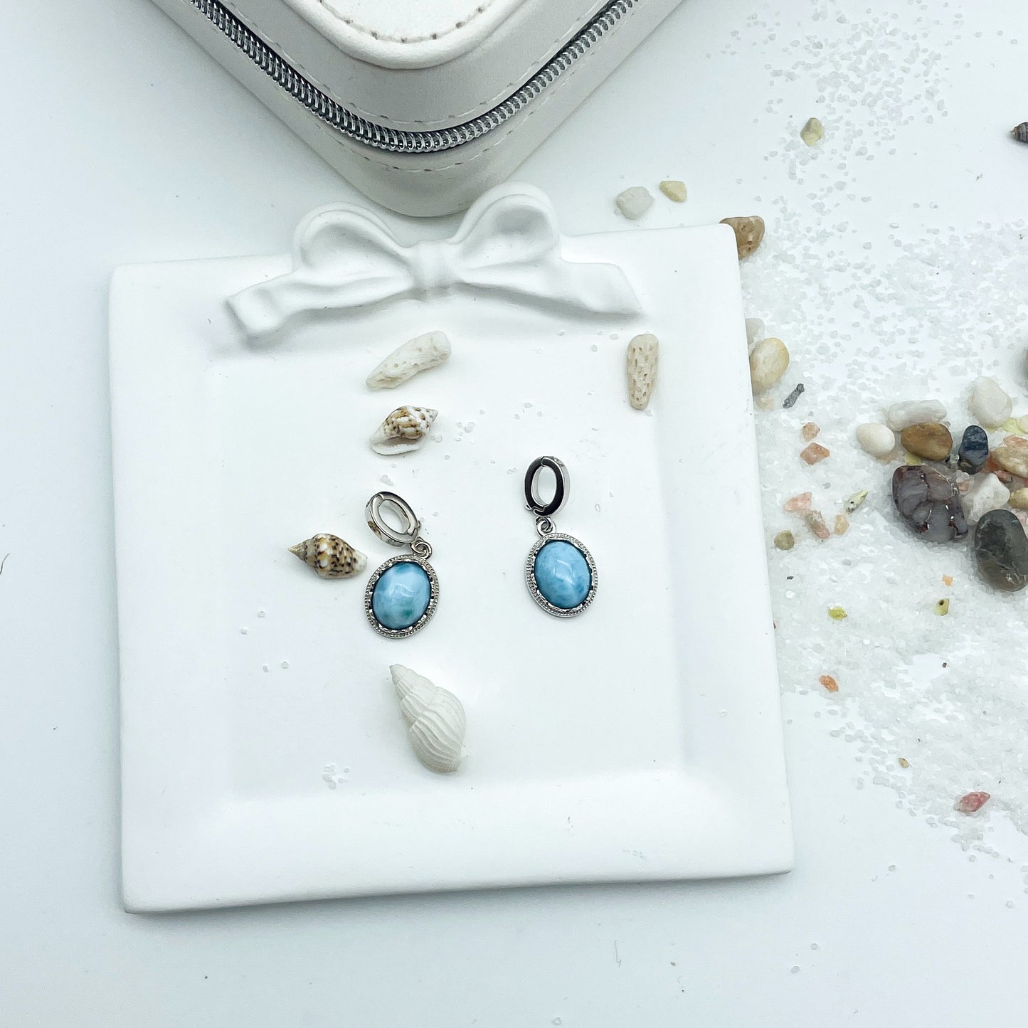 Larimar Oval Pendant Necklace
