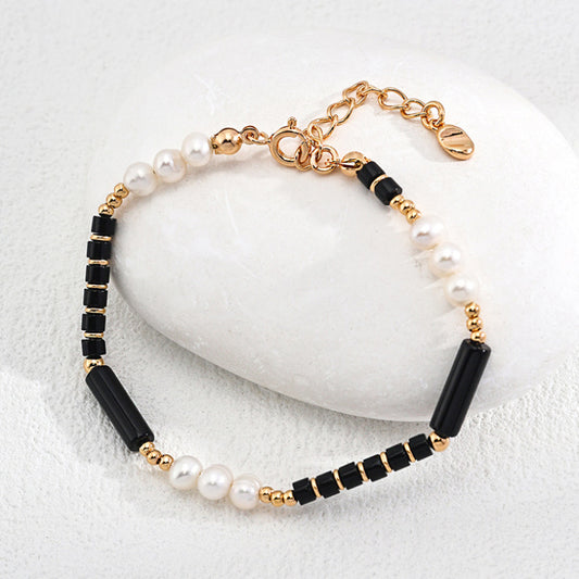 Midnight Pearl Bracelet