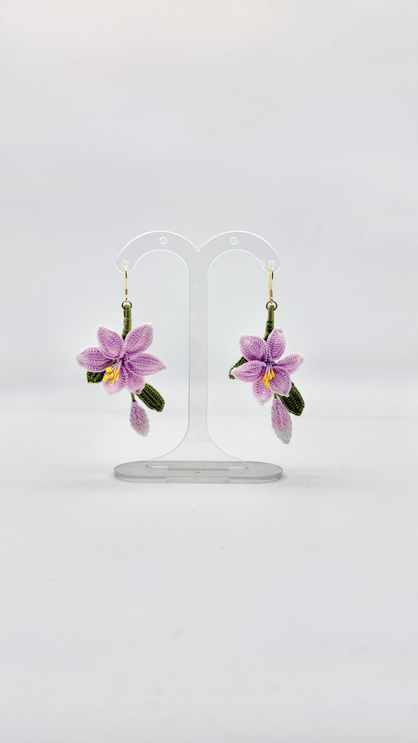 Lily Flower Micro-crochet Earring